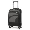 Aerolite Lightweight 55cm 4 Wheel Travel Carry On Hand Cabin Luggage Suitcase Black Grey Approved for easyJet British Airways Ryanair and More