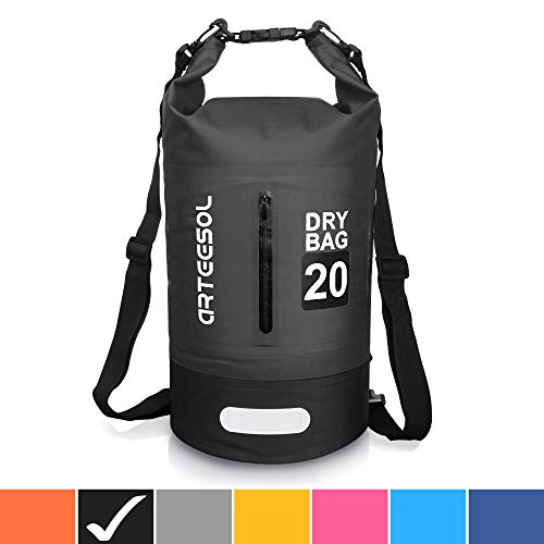 arteesol Dry Bag 5L/10L/20L/30L Waterproof Dry Bag Rucksack with Double Shoulder Strap Backpack for Swimming Kayaking Boating Fishing Travelling Cycling Beach